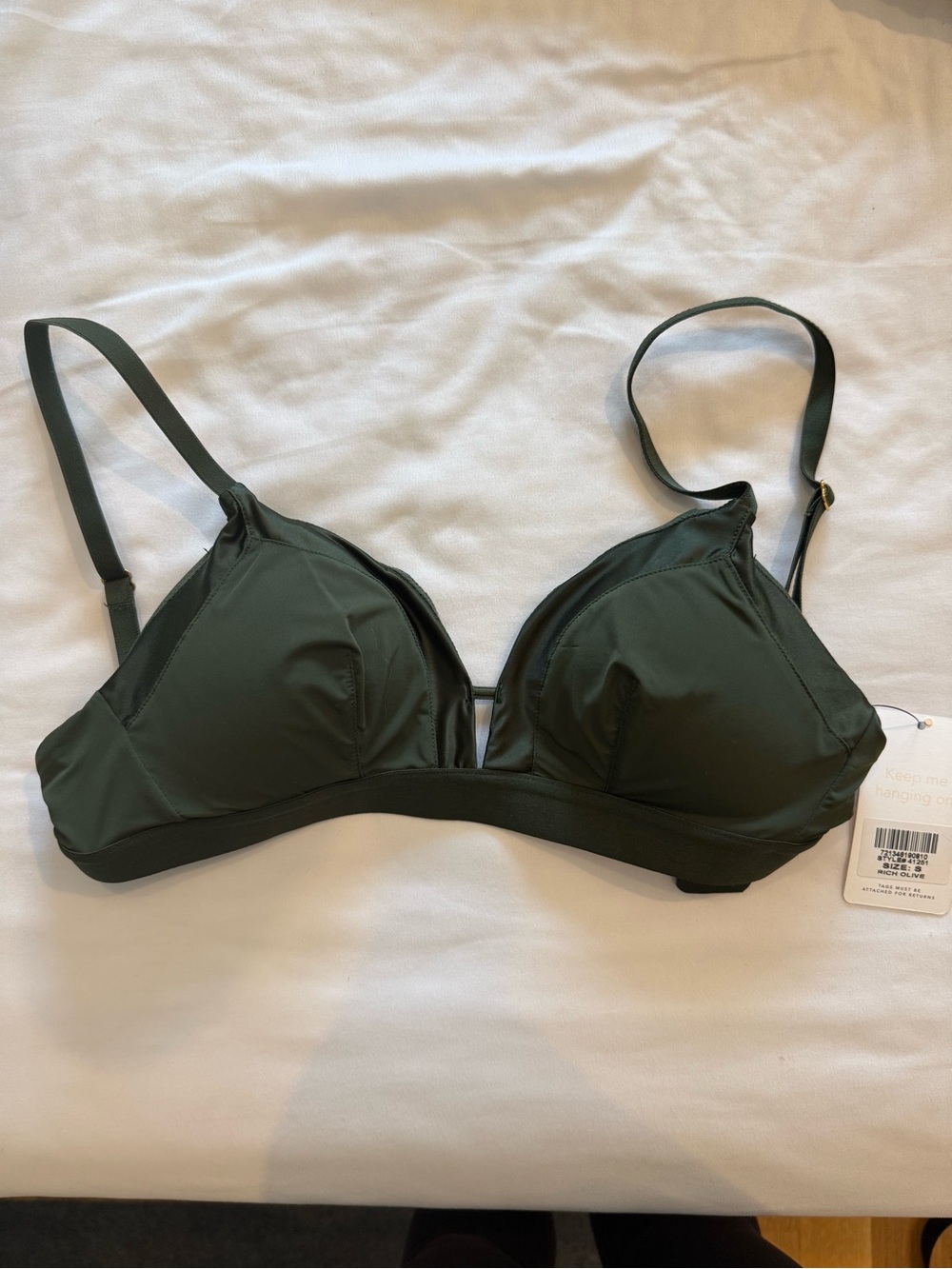 Brand New Lively Olive Green Triangle Bralette